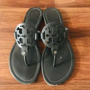 Tory Burch size 8 grey miller flip flops authentic